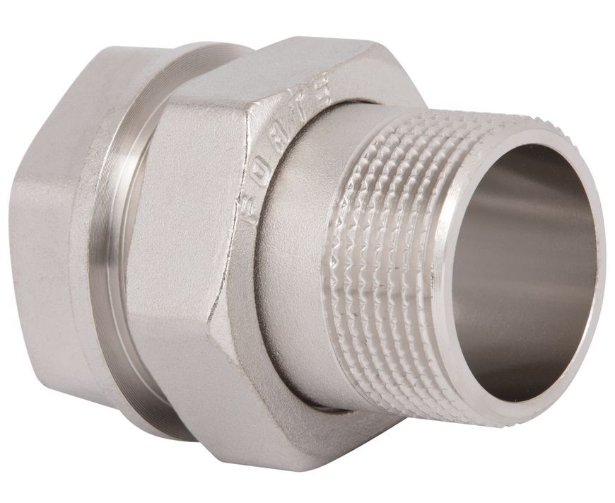 Згін-американка Thermo Alliance Forte 1 1/4" ВЗ нікельований, прямий, під плоску прокладку, латунь TAFG190W32