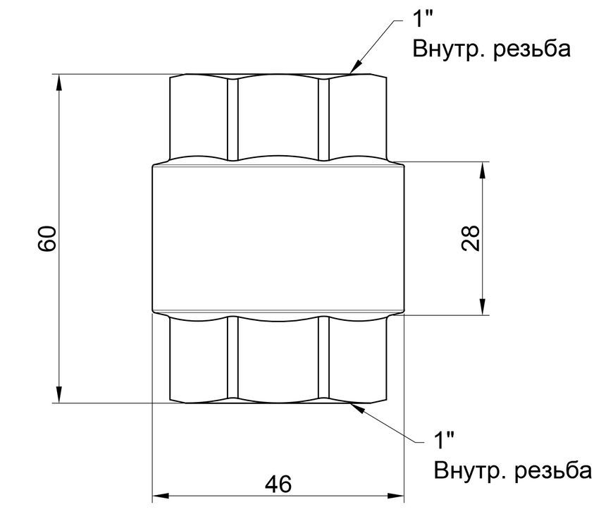 Обратный клапан SD FORTE 1" SF240W25 - SF240W25