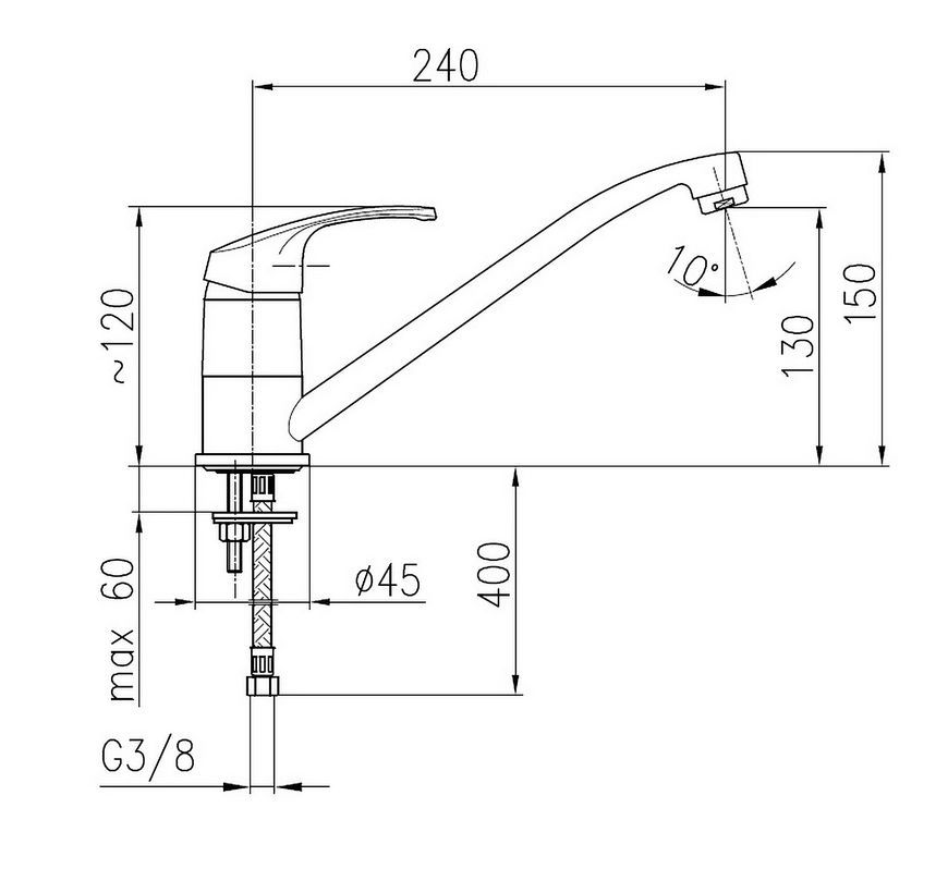 Смеситель для кухни KFA ARMATURA KRZEM 4213-915-00 - 4213-915-00