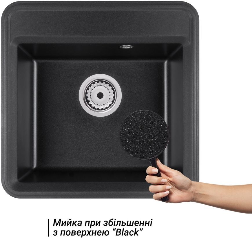 Кухонна мийка QTAP CS 5151 Black (QTCS5151BLA) - QTCS5151BLA
