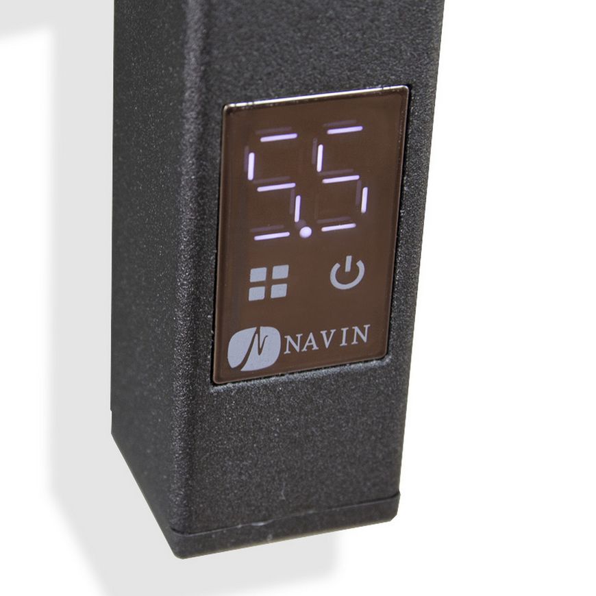 Рушникосушарка електрична NAVIN Avalon 480х800 Sensor таймер регулятор права чорний муар 12-203053-4880 - 12-203053-4880