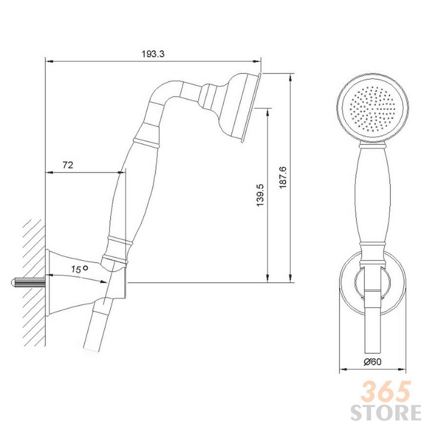 Набор душевой IMPRESE PODZIMA LEDOVE ZMK02170810 черная бронза - ZMK02170810