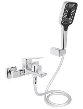 Змішувач для ванни Qtap Capricorn з душовим гарнітуром Chrome (k35) QTCAP3060102C48222 - QTCAP3060102C48222