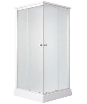 Душовий бокс Lidz Kubis SB90x90.SAT.LOW.FR низький, скло Frost 4 мм + стінки WHI LKSB9090SATLOWFR - LKSB9090SATLOWFR