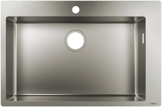 Кухонна мийка HANSGROHE на стільницю S71 S711-F660 Stainless Steel 43302800 нержавіюча сталь - 43302800