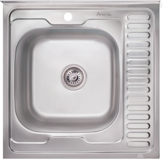 Кухонна мийка IMPERIAL 6060-L Decor 0,8 мм (IMP6060LDEC) - IMP6060LDEC