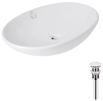 Раковина-чаша Qtap Dove накладна овальна 635x420x150 White з донним клапаном PU02O QT06113077WN47309 - QT06113077WN47309