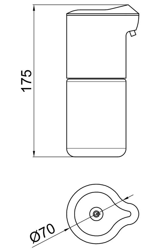 Дозатор QTAP Autod&aacute;vkovač для пінного мила 300 мл DM300WP White QT144WH42925 - QT144WH42925