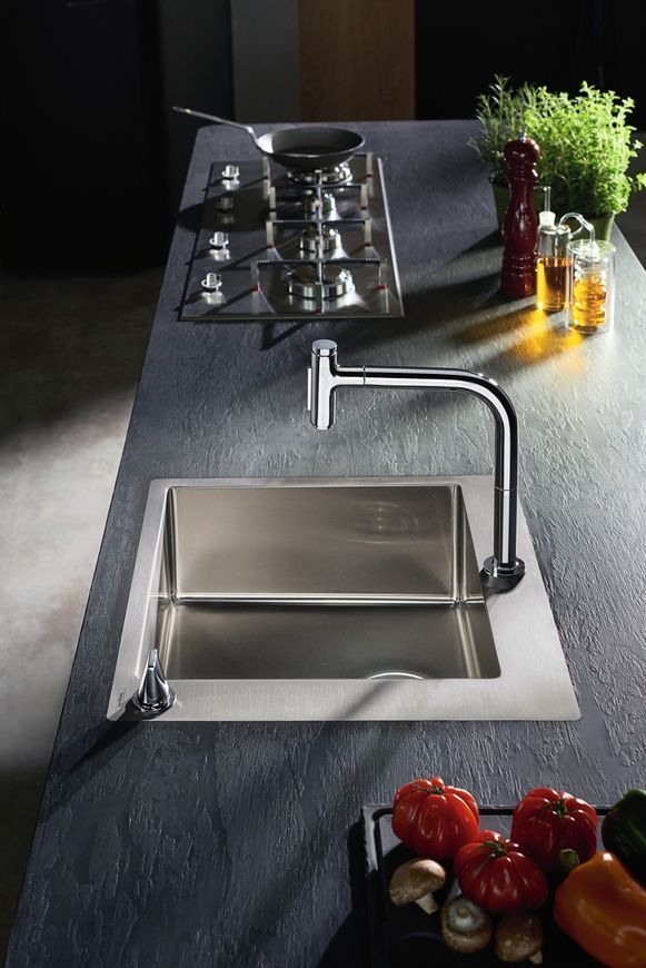 Кухонна мийка HANSGROHE на стільницю S71 S711-F660 Stainless Steel 43302800 нержавіюча сталь - 43302800