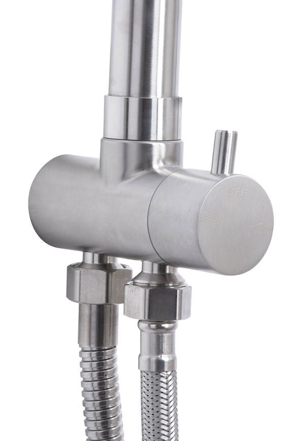 Душевая система (стойка) Lidz Aria 1120 Nickel на 2 потребителя без смесителя LDARI1120NKS46112 - LDARI1120NKS46112