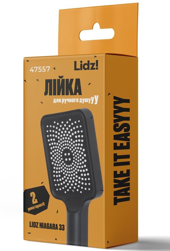 Лейка для ручного душа Lidz Niagara 33 прямоугольная 145x95 мм Matt Black LDNIA33BLM47557 - LDNIA33BLM47557