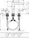 Смеситель для раковины HANSGROHE Finoris 160 на 3 отверстия Matt Black 76034670 черный матовый с донным клапаном push-open - 76034670 - 2