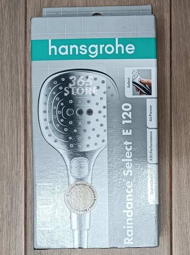 Ручной душ HANSGROHE Raindance Select E 120 3jet Brushed Bronze 26520140 бронза - 26520140
