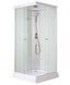 Душовий бокс Lidz Kubis SB90x90.SAT.LOW.FR низький, скло Frost 4 мм + стінки WHI LKSB9090SATLOWFR - LKSB9090SATLOWFR - 3