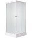 Душовий бокс Lidz Kubis SB90x90.SAT.LOW.FR низький, скло Frost 4 мм + стінки WHI LKSB9090SATLOWFR - LKSB9090SATLOWFR - 1