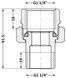 З'єднання згін-американка Thermo Alliance Standart 1 1/4" ВЗ пряме латунь нікель TAS190W32