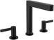 Смеситель для раковины HANSGROHE Finoris 160 на 3 отверстия Matt Black 76034670 черный матовый с донным клапаном push-open - 76034670 - 1