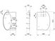 Дзеркало LIDZ Brama 140.07.05 настінне асиметричне 480х675х100 зі світильником та з 3-ма полицями LD55781400705W