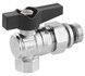 Кран-американка Karro Uno Black 1/2" ВН шаровой угловой с антипротеканием PN40 KR-100061 CV035516 - KR-100061 - 3