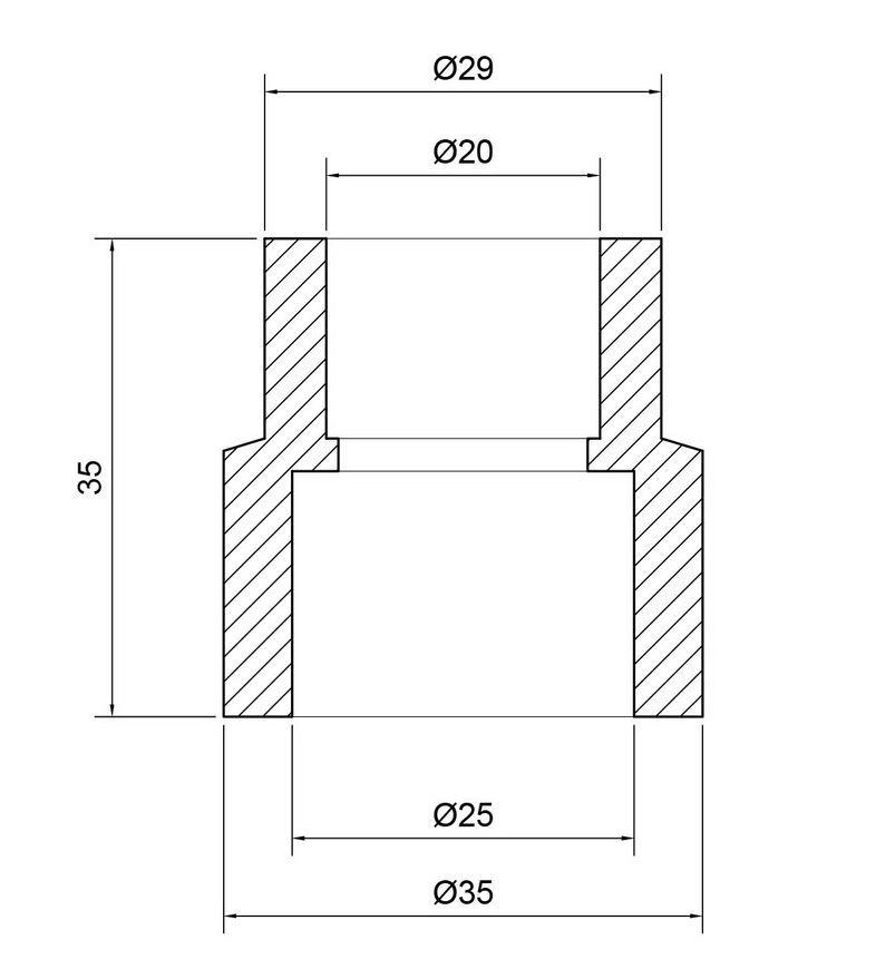Муфта PPR ALFA PLAST 25х20 - APREDU2520X