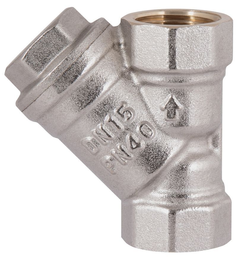 Фільтр для газу косий Thermo Alliance Standart 1/2" ВВ латунь нікель TAS125G15