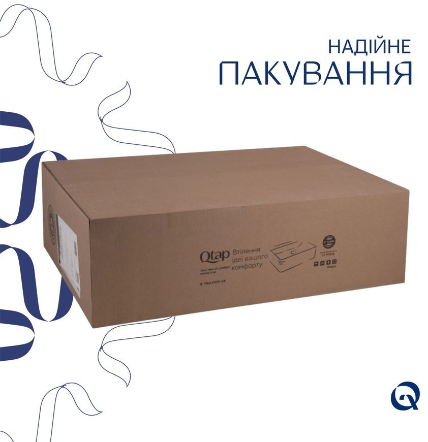 Раковина врізна прямокутна Qtap Albatross 710х465х170 White QT01113070CW1 - QT01113070CW1
