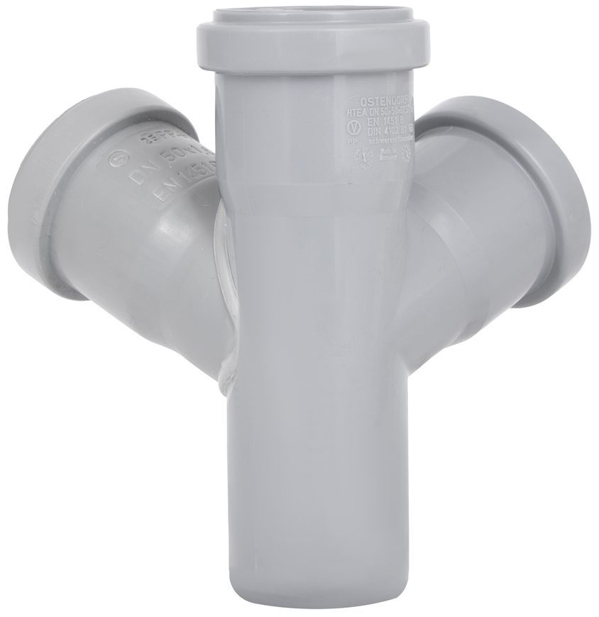 Крестовина двухплоскостная канализационная Ostendorf-OSMA HT-System PLUS d50/50/50/50&times;67&deg; SD00057319