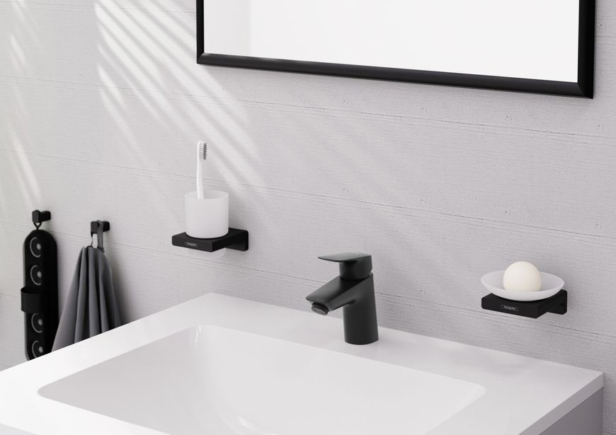 Змішувач для раковини HANSGROHE Logis 70 CoolStart Matt Black 71073670 чорний матовий - 71073670