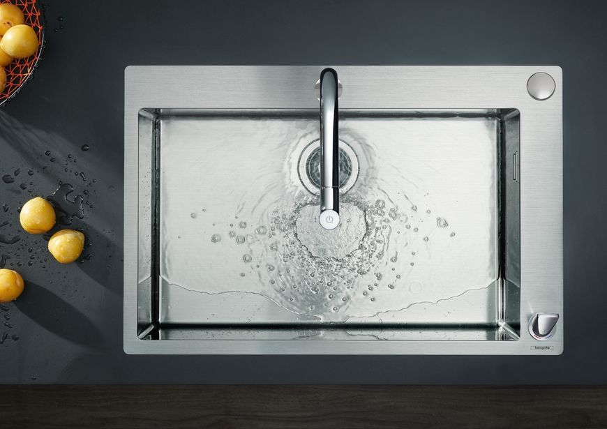 Кухонна мийка HANSGROHE на стільницю S71 S711-F660 Stainless Steel 43302800 нержавіюча сталь - 43302800