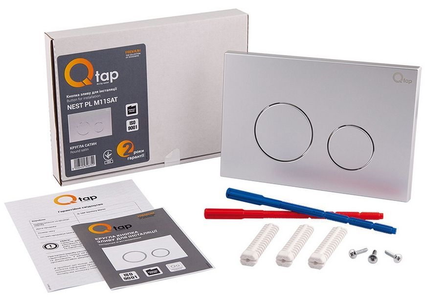 Панель смыва для унитаза QTAP Nest QT0111M11111SAT - QT0111M11111SAT
