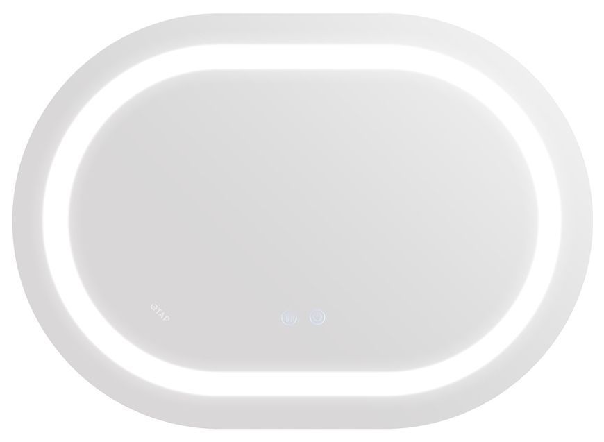 Дзеркало Qtap Gemini 650х900 овальне з LED-підсвічуванням Touch, з антизапотіванням, з димером, рег. темп. кольору (3000-6500K) QT2578R6590