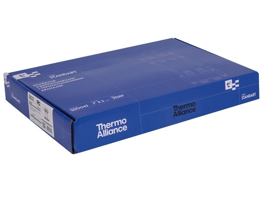 Колектор термо з витратомірами Thermo Alliance Standart 1" 2 виходи SD0042 нержавіюча сталь - SD0042