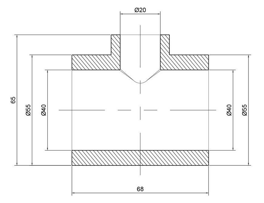 Трійник PPR THERMO ALLIANCE 40х20х40 - DSC104