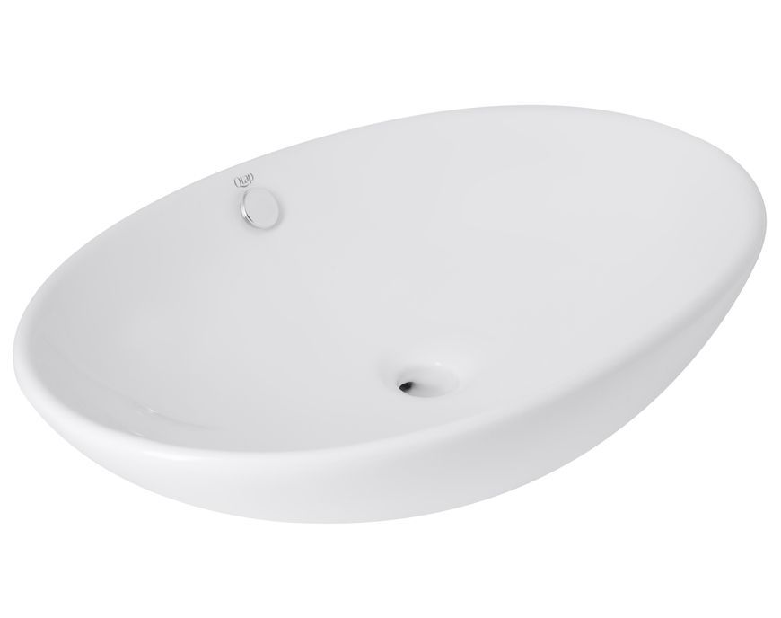 Раковина-чаша Qtap Dove накладна овальна 635x420x150 White з донним клапаном PU02O QT06113077WN47309 - QT06113077WN47309