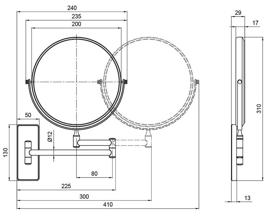 Дзеркало косметичне QTAP Liberty BLM 1147 - QTLIBBLM1147
