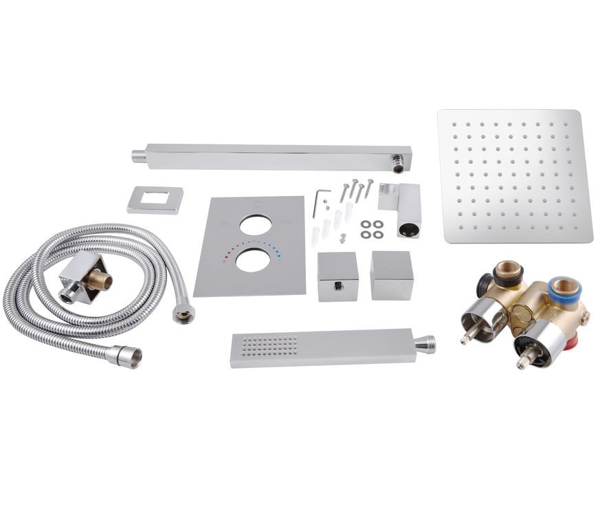 Душевая система скрытого монтажа с термостатом QTAP Aqauarius 65T103NGC хром - QTAQA65T103NGC
