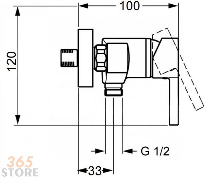 Змішувач для душу IMPERIAL 33-010-00 - IMP3301000