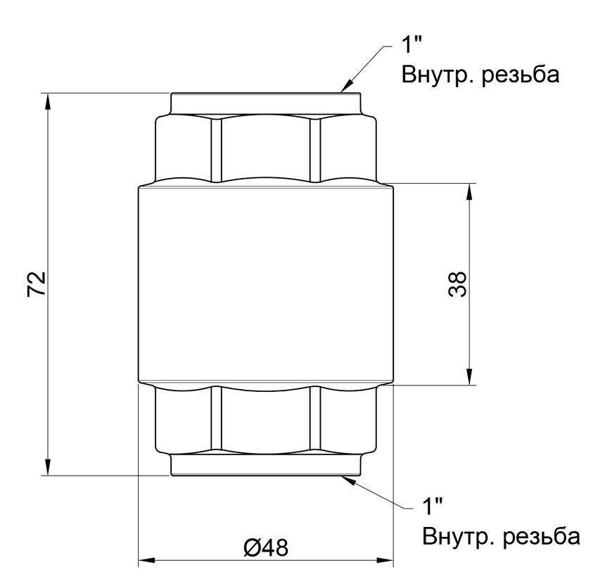 Обратный клапан SD FORTE 1" EURO SF247W25 - SF247W25