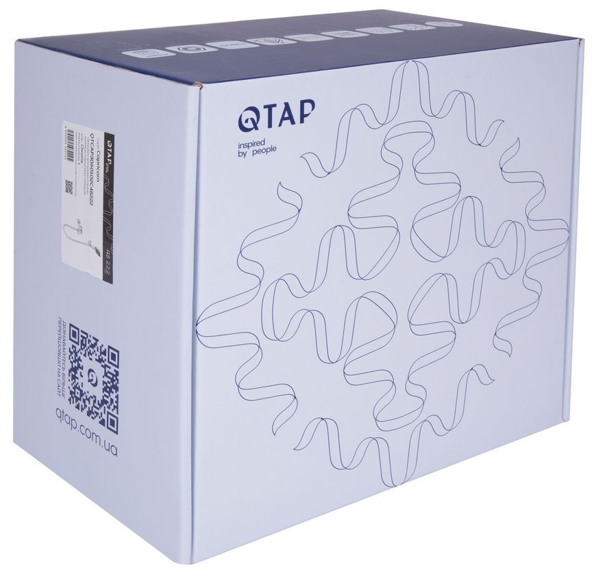 Змішувач для ванни Qtap Capricorn з душовим гарнітуром Chrome (k35) QTCAP3060102C48222 - QTCAP3060102C48222