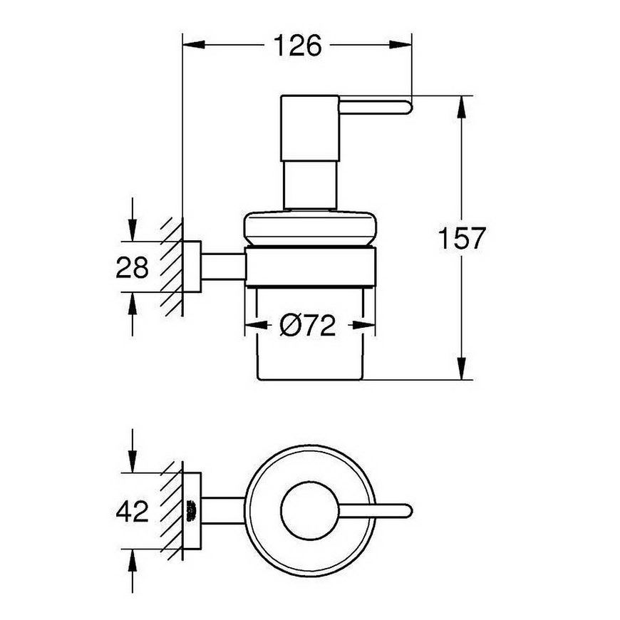 Дозатор для жидкого мыла GROHE Essentials Cube 40756001 - 40756001