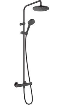 Душова система HANSGROHE Vernis Blend Showerpipe 200 1jet EcoSmart з термостатом 26089670 чорна матова - 26089670