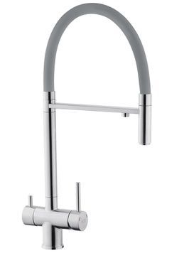 Змішувач для кухні з підключенням до фільтра Kroner KRP Edelstahl Klassisch-ESG03815GRA нержавіюча сталь/сірий CV027934 - Klassisch-ESG03815GRA