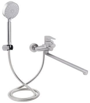 Змішувач для ванни LIDZ Vida 005 Nickel довгий вилив LDVID005NKS38087 - LDVID005NKS38087