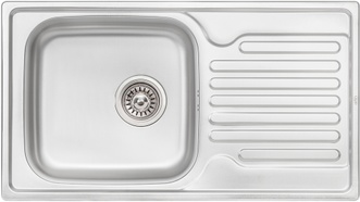 Кухонная мойка QTAP 7843 Micro Decor 0,8 мм (180) - QT7843MICDEC08