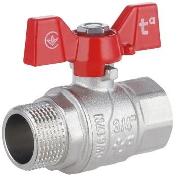 Кран кульовий Thermo Alliance Forte 3/4" ВЗ прямий, латунь, PN40, метелик SF607W20 - SF607W20