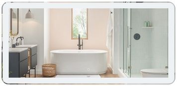 Дзеркало QTAP Swan 1400х700 з LED-підсвічуванням, сенсорний вимикач QT1678141470140W
