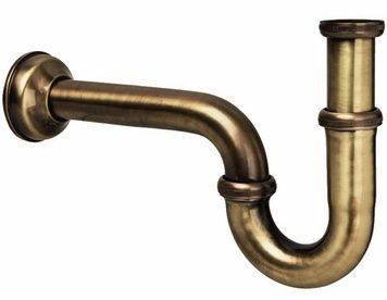 Сифон для умивальника McALPINE 1 1/4&Prime; x 32 мм трубний антична бронза латунь 215AB - 215AB