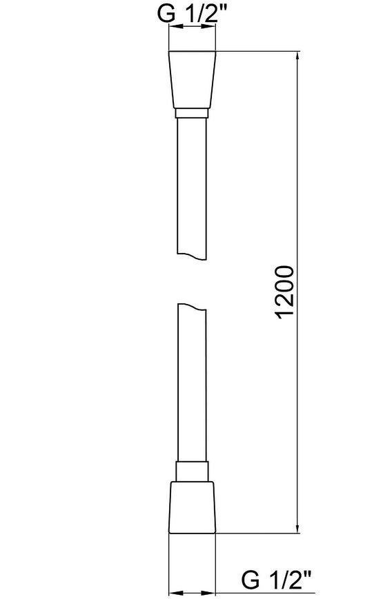 Шланг для душа QTAP Hadice PVC120C 1,20 м хром - QTHADPVC120C