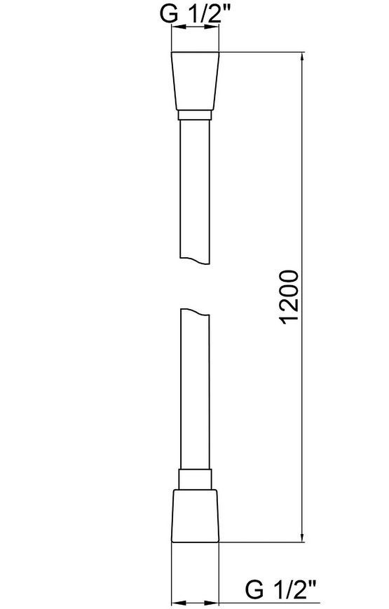 Шланг для душу QTAP Hadice PVC120C 1,20 м хром QTHADPVC120C - QTHADPVC120C