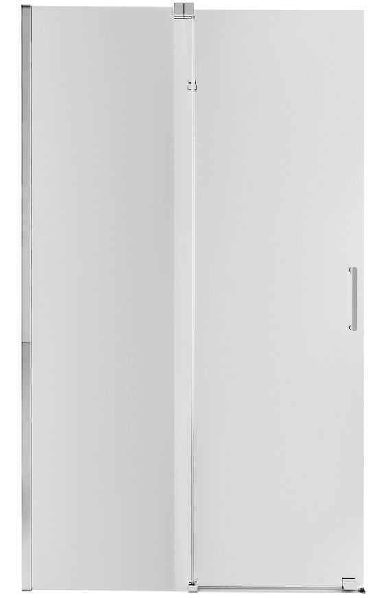 Набор: душевая перегородка QTAP Walk-In Glide CRM2012.C8 120х190 см, стекло Clear 8 мм, покрытие CalcLess + душевой трап 800 мм GLICRM2012C844856 - GLICRM2012C844856
